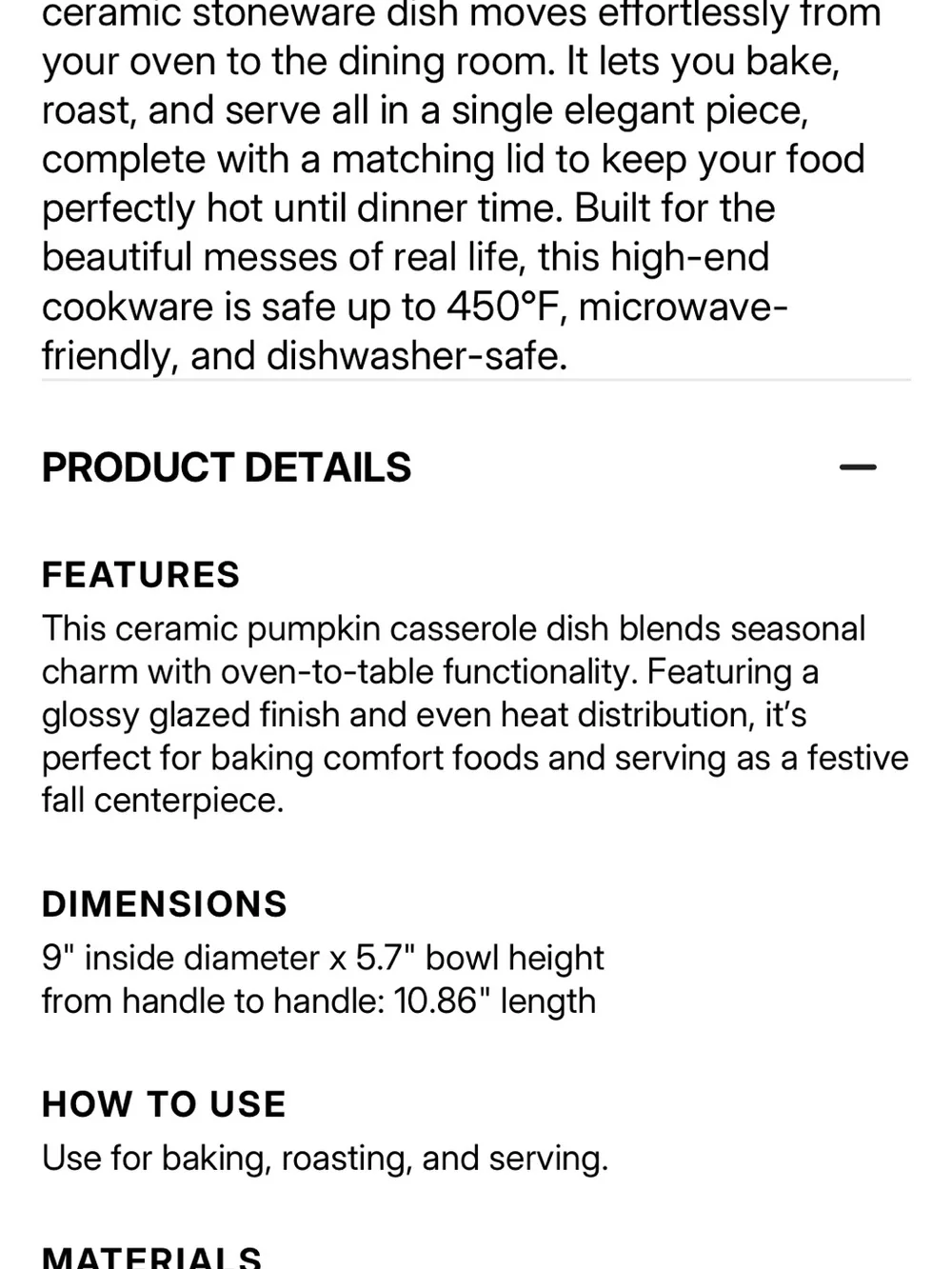 Pfaltzgraff White Ceramic Pumpkin Casserole with Gold Stem Accent